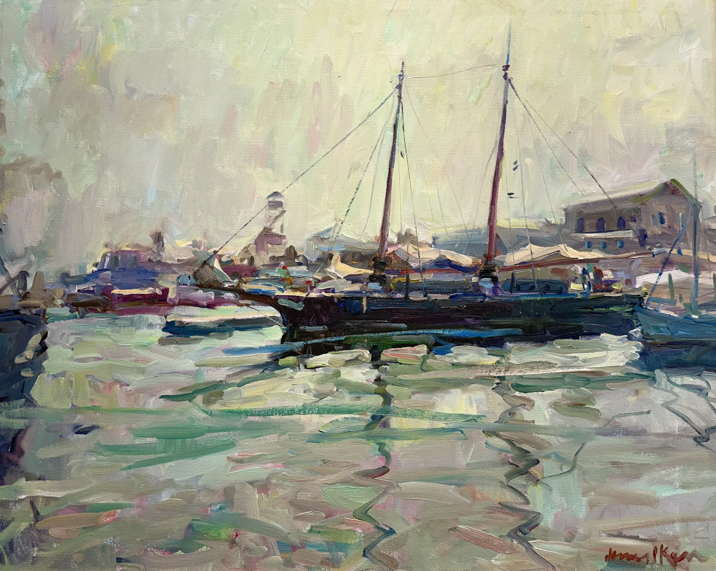 James Kerr, Schooner America, 40 x 50, Oil on Canvas
