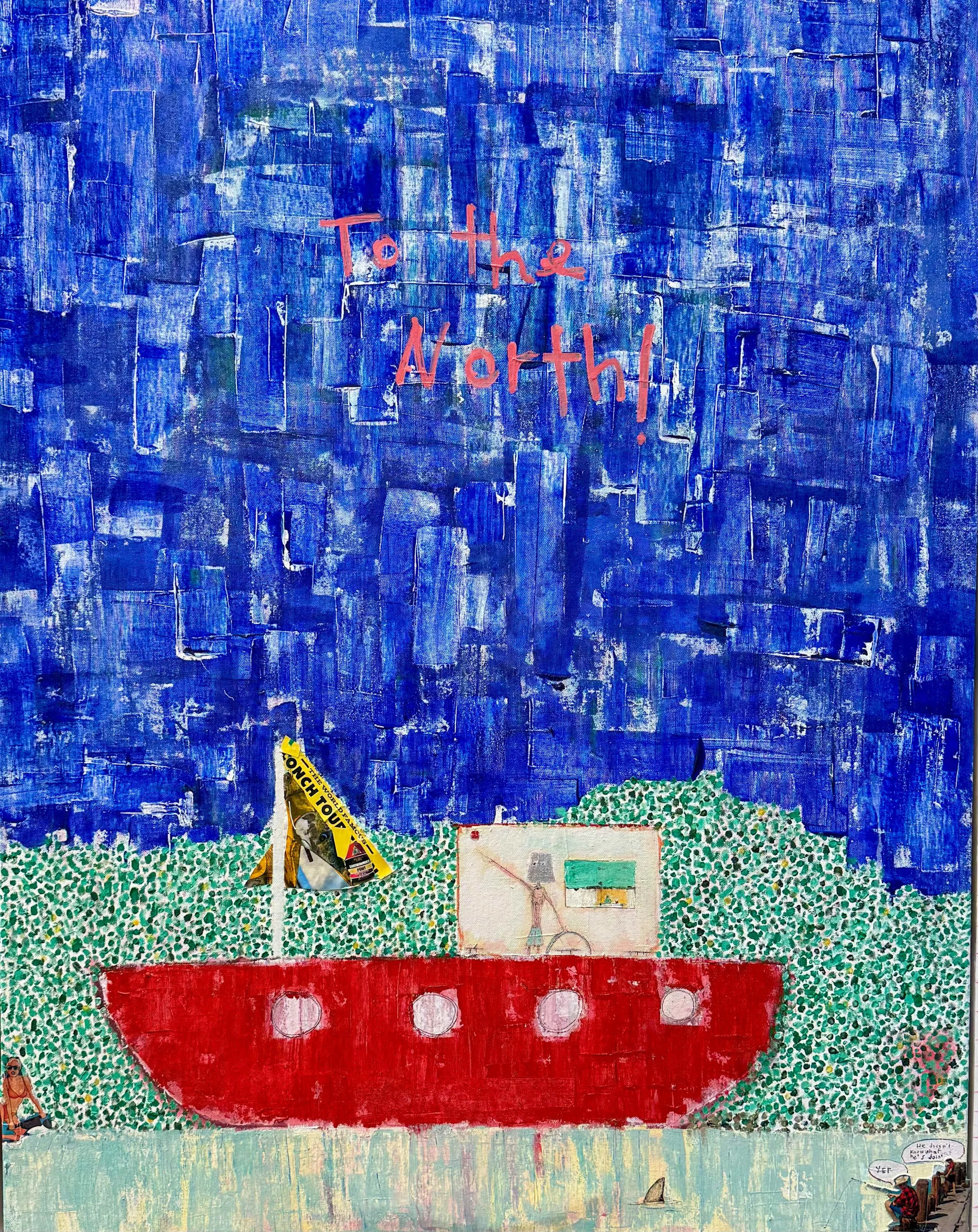 Giovanni Mercatelli, To the North, 31 x 39 in, Mixed Media on Panel