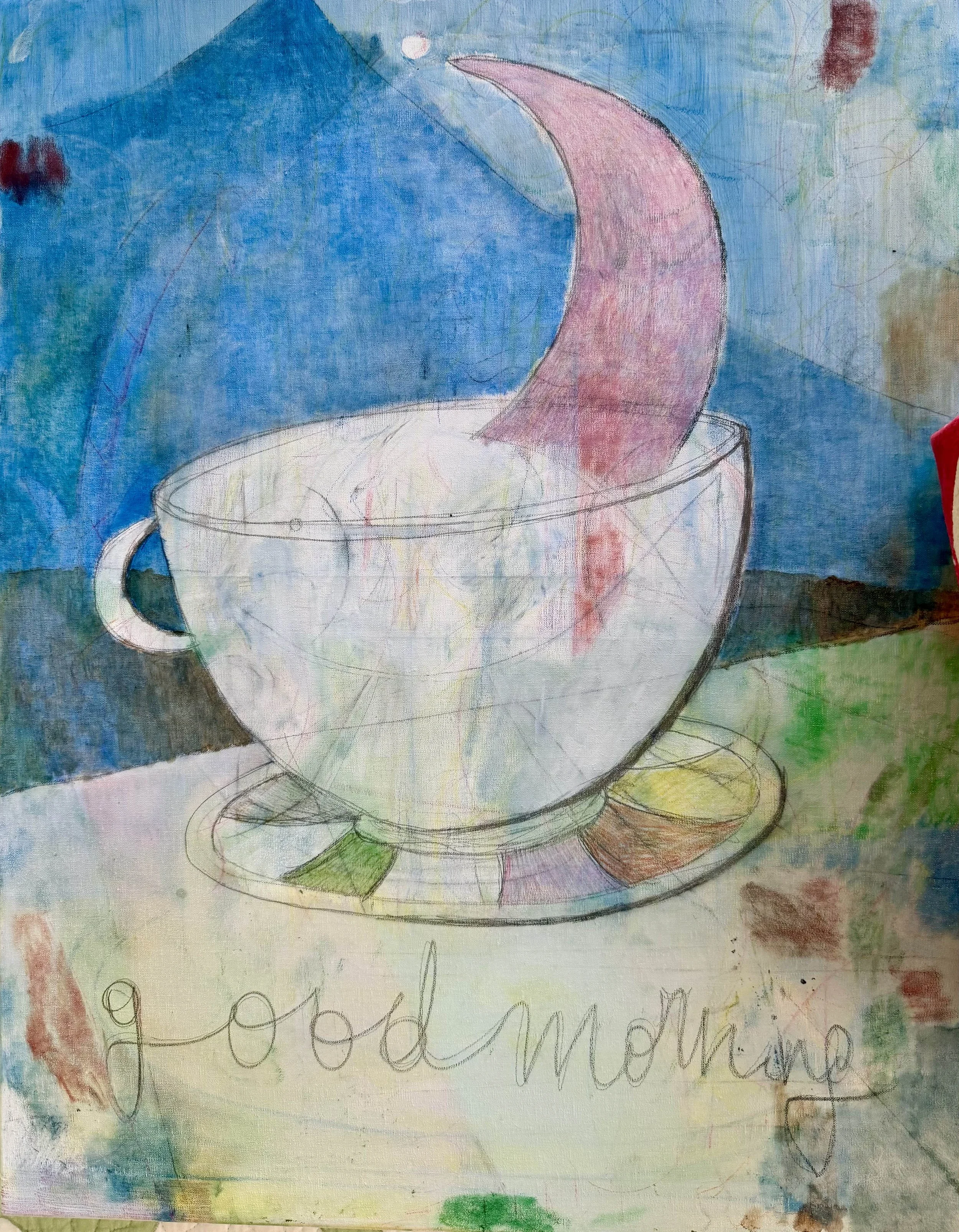 Giovanni Mercatelli, Good Morning, 28" x 22", Mixed Media