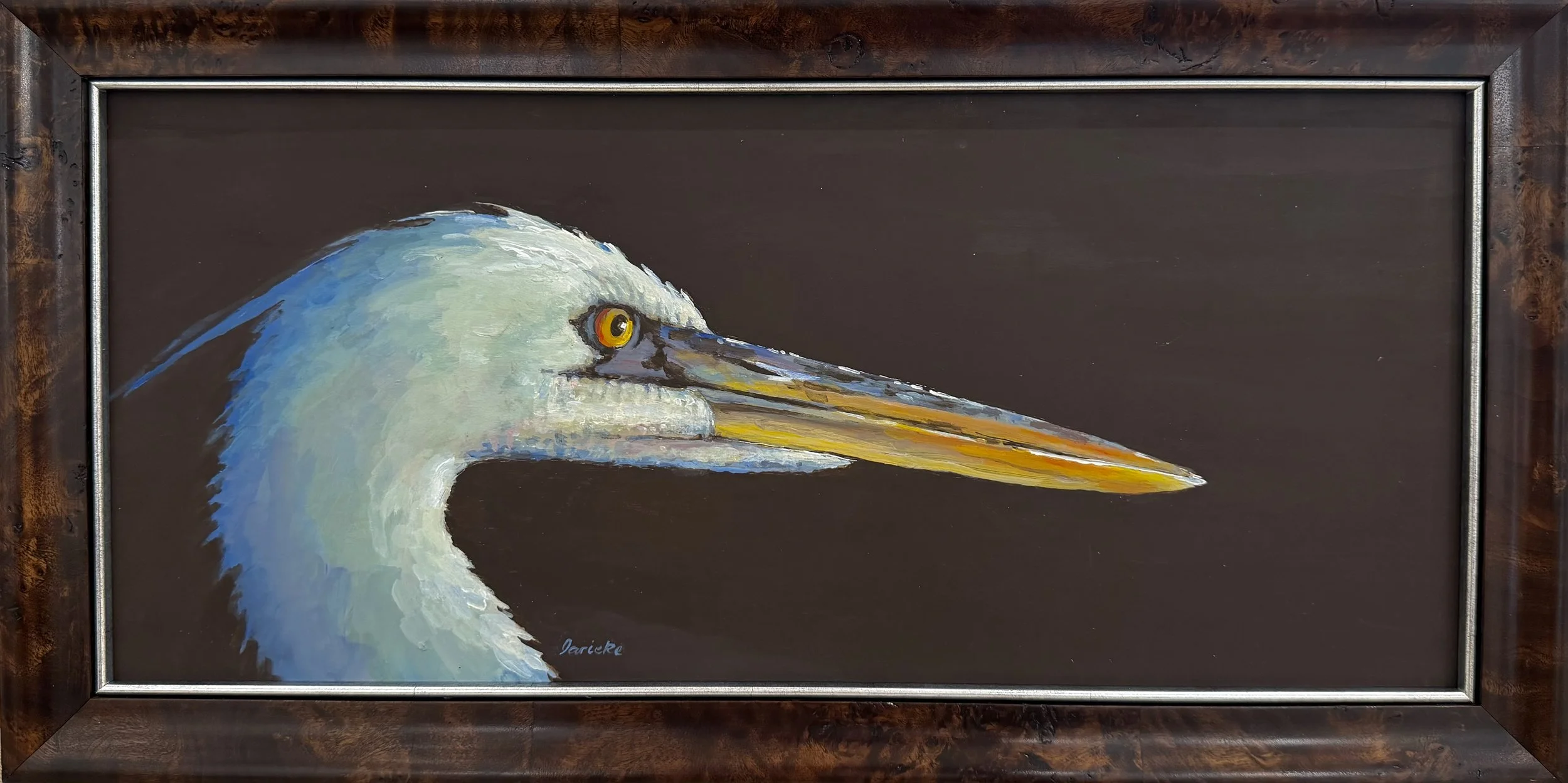 Linda Rieke, The Great White, 12 x 23.5 in
