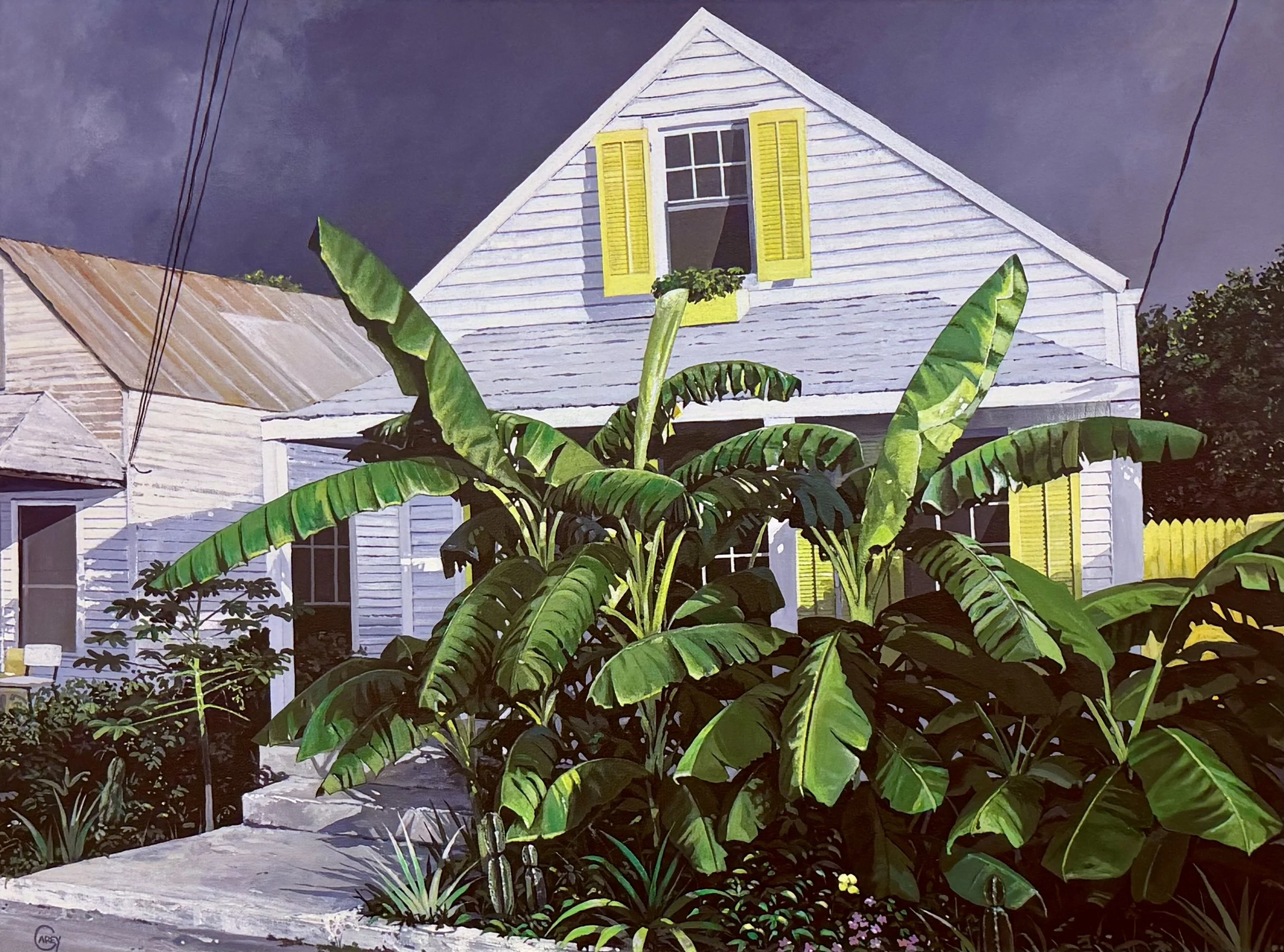 George Carey, Manzanitos, Angela St,  24 x 32 in, Acrylic on Canvas