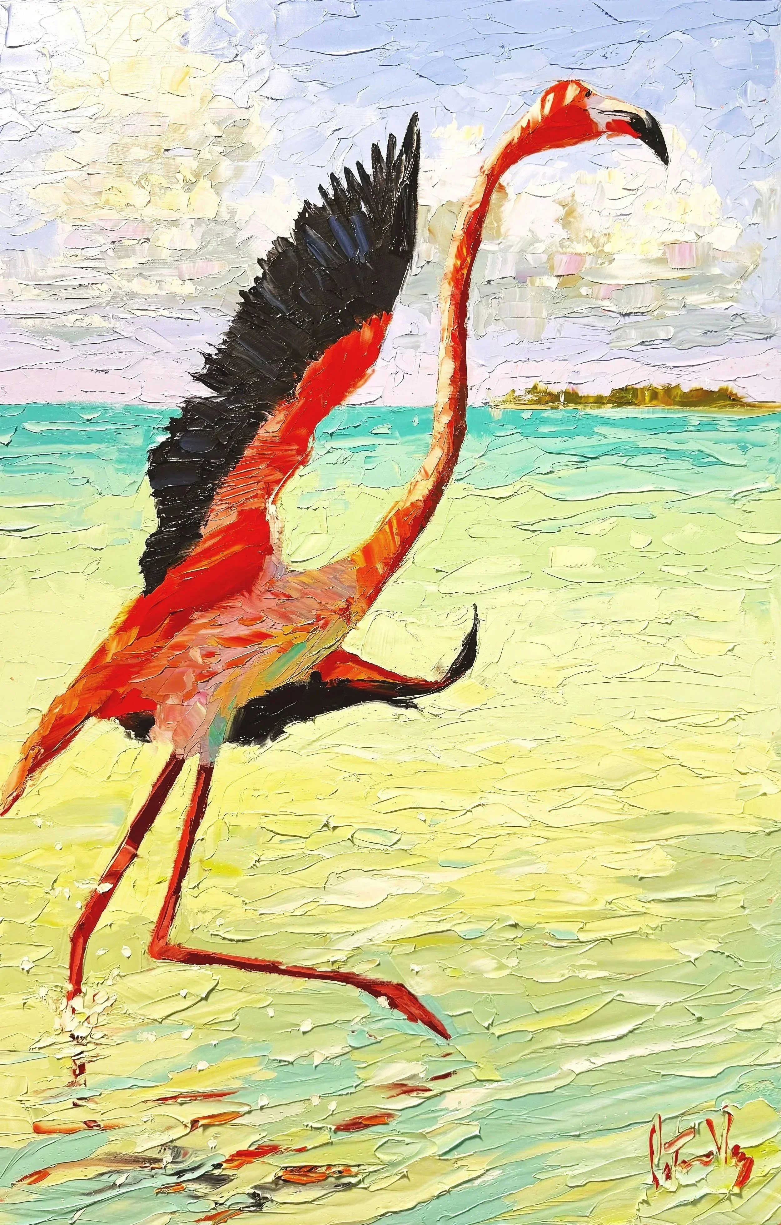 Elegant Stride, Oil on Linen, 36" x 24"