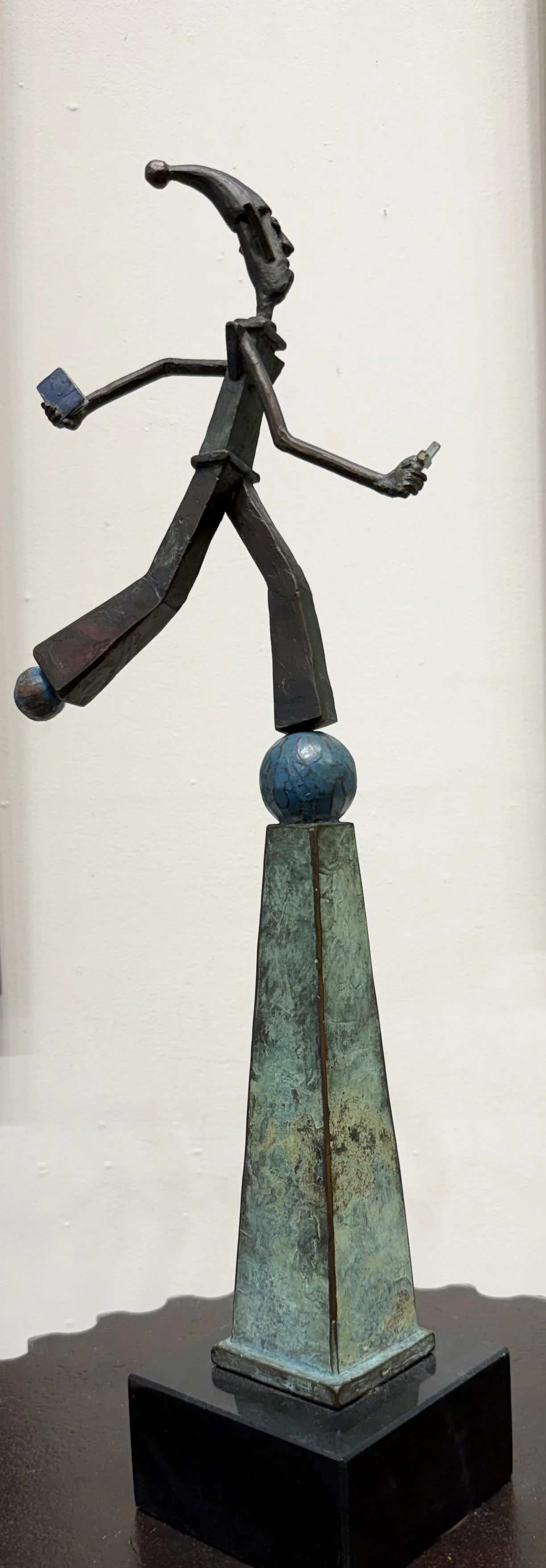 Terry Thommes, Running Priest, Bronze Sculpture, 20"