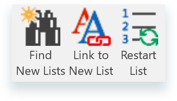 Pro List Numbering group on The Collection ribbon