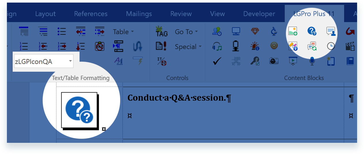 Example of QA Icon style