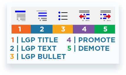LGP Text Formatting buttons