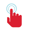 Finger pressing a button