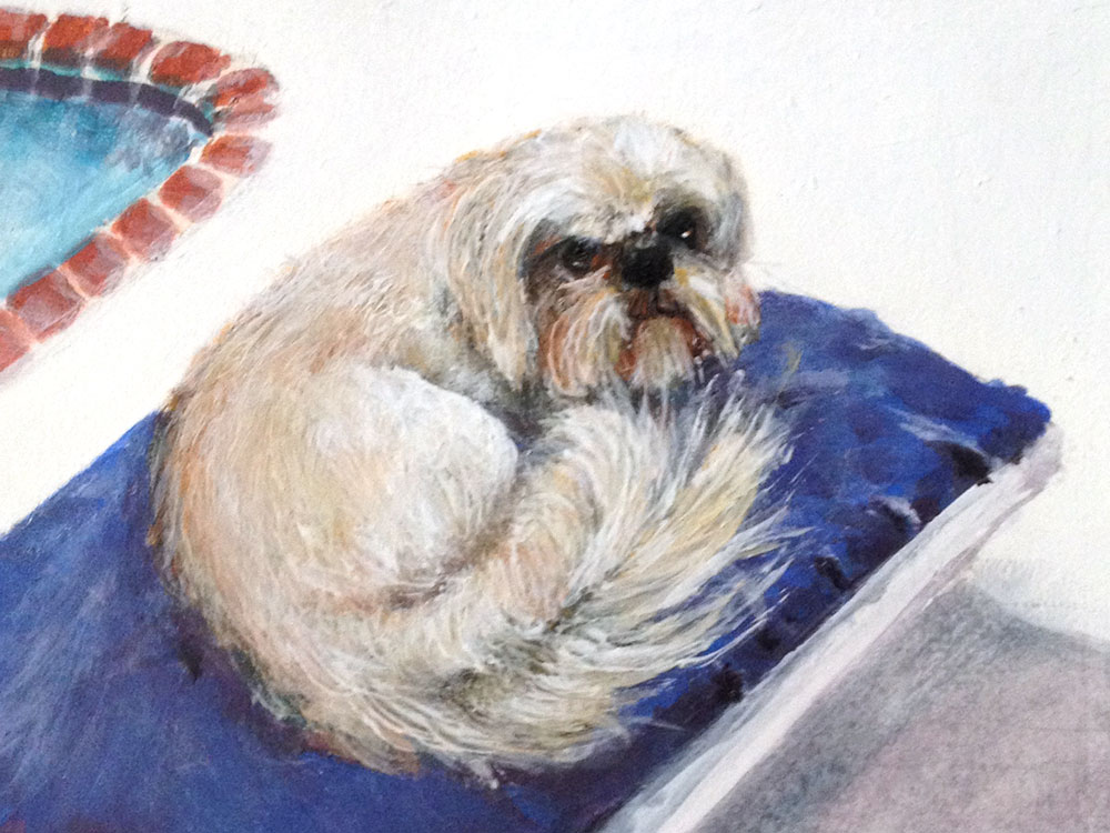 6"x4" acrylic painting for a card