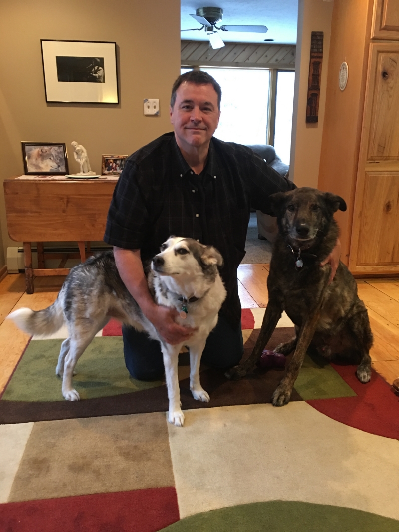 Dog Files producer, Kenn Bell, with Nikki and Chance.