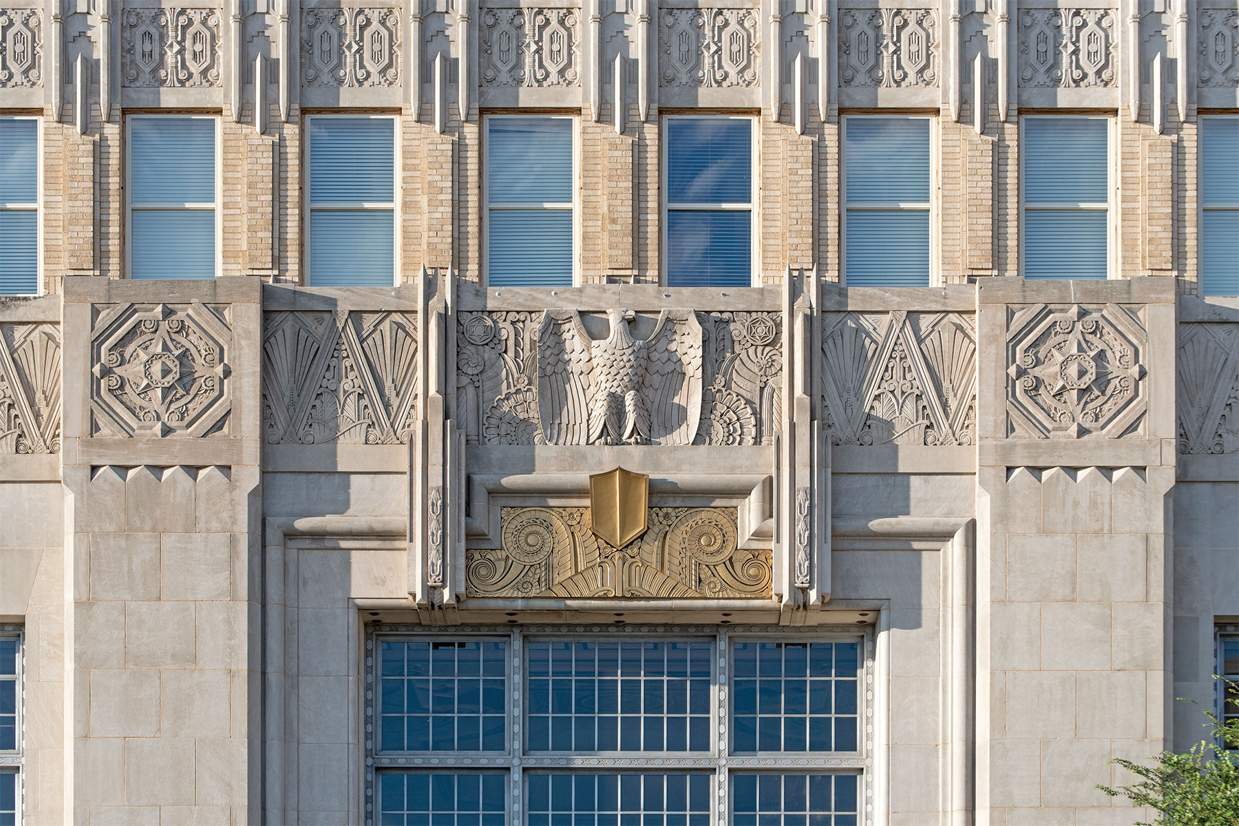 Detail, Texas and Pacific passenger station and office building, Fort Worth