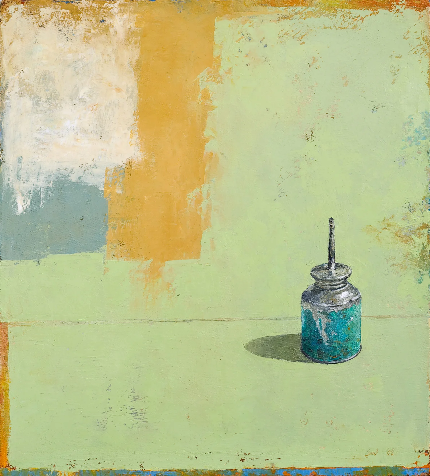 Oil Can 2008 oil on canvas 20 x 18 inches Private collection