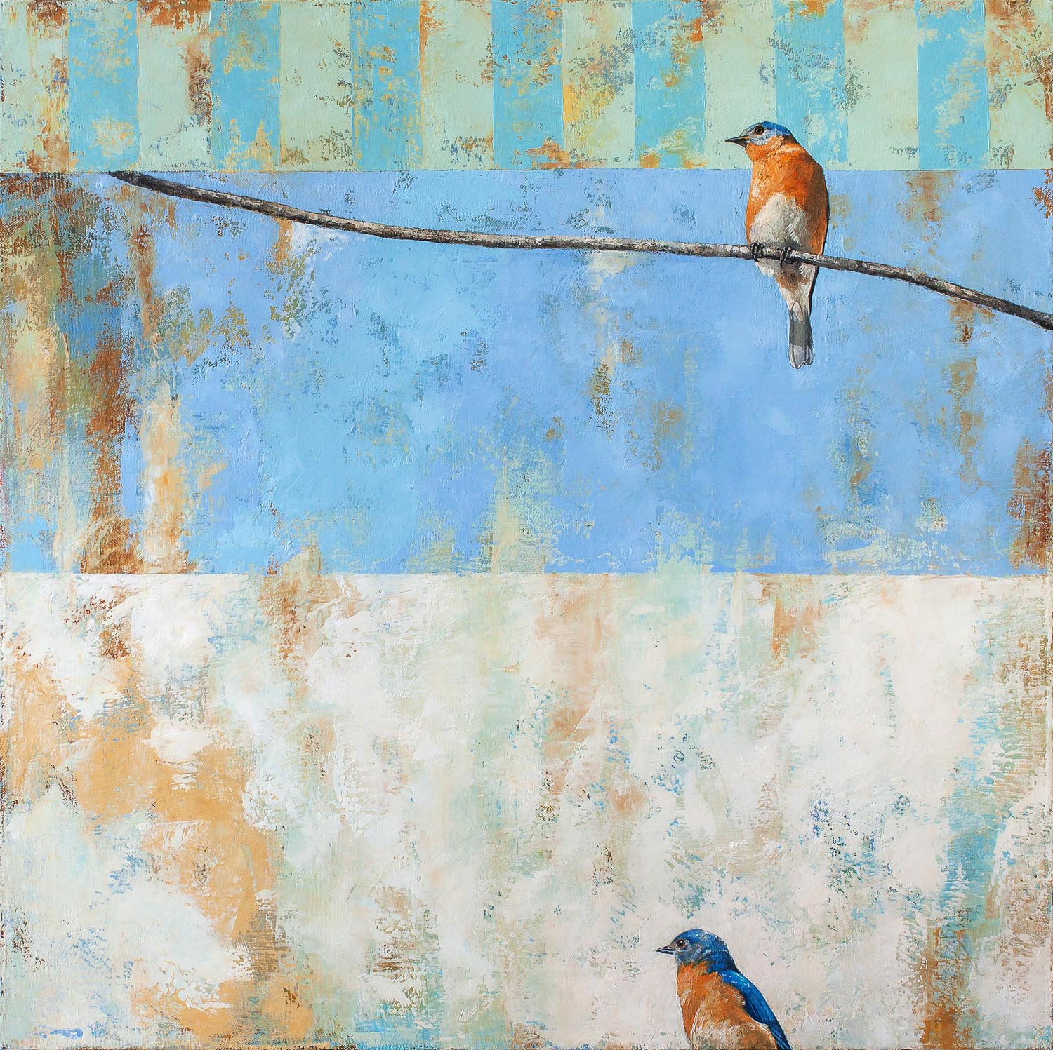   Bluebird, Bluebird  2013 oil on canvas 30 x 30 inches  Private collection 