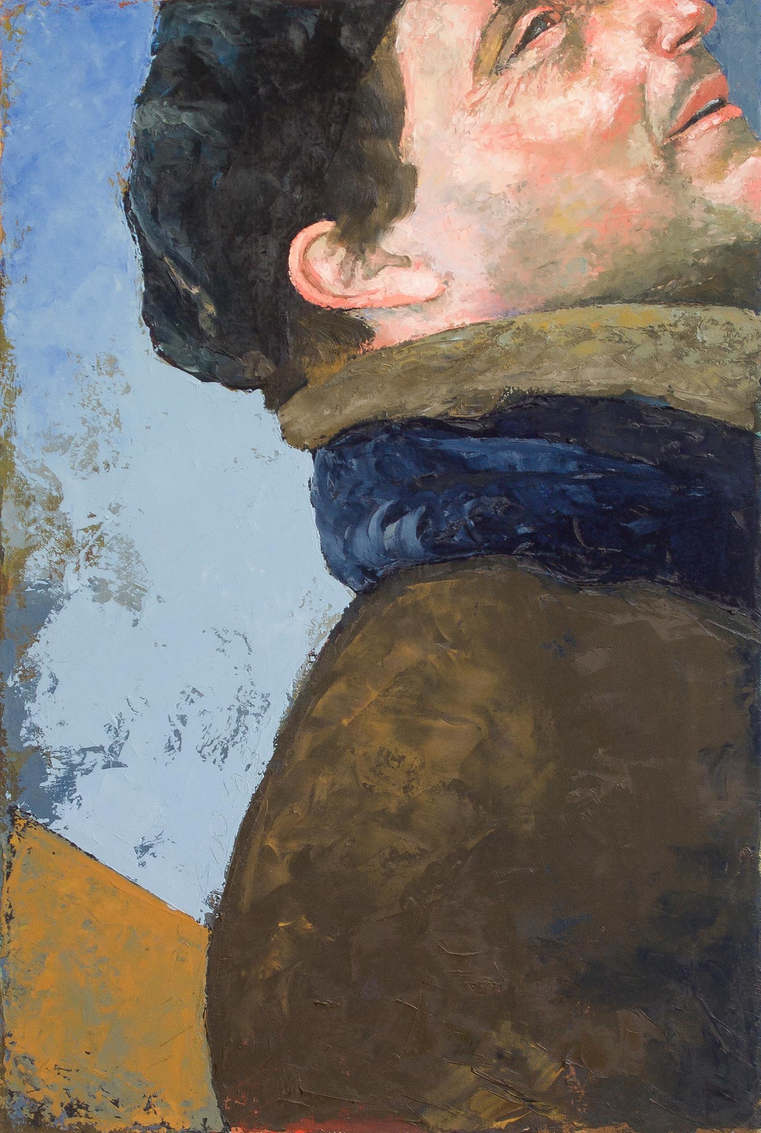   Man in Beret  2003 oil on canvas 24 x 16 inches  Private collection 