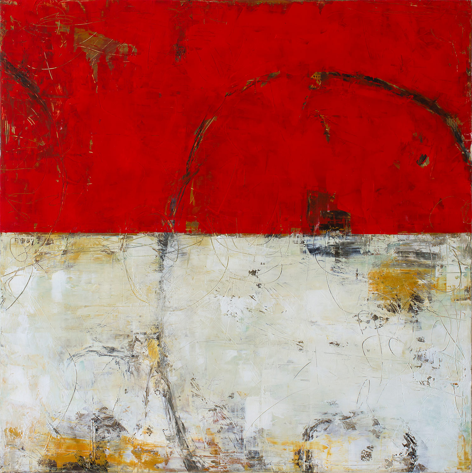 Through It All 2016 oil on panel 20 x 20 inches available at Water Street Gallery
