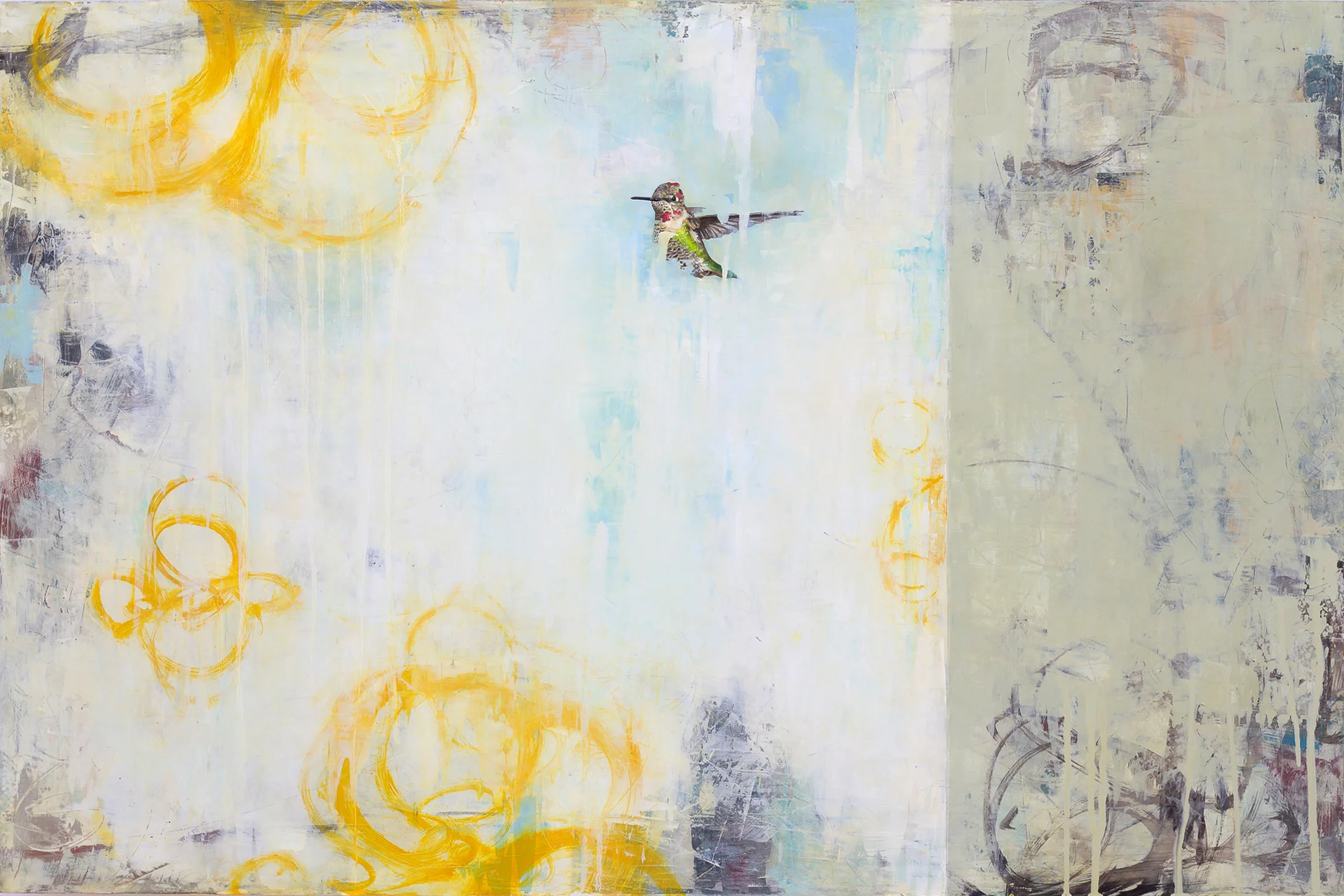 Chasing Yellow 2018 oil on panel 24 x 36 inches available at Adam Cave Fine Art
