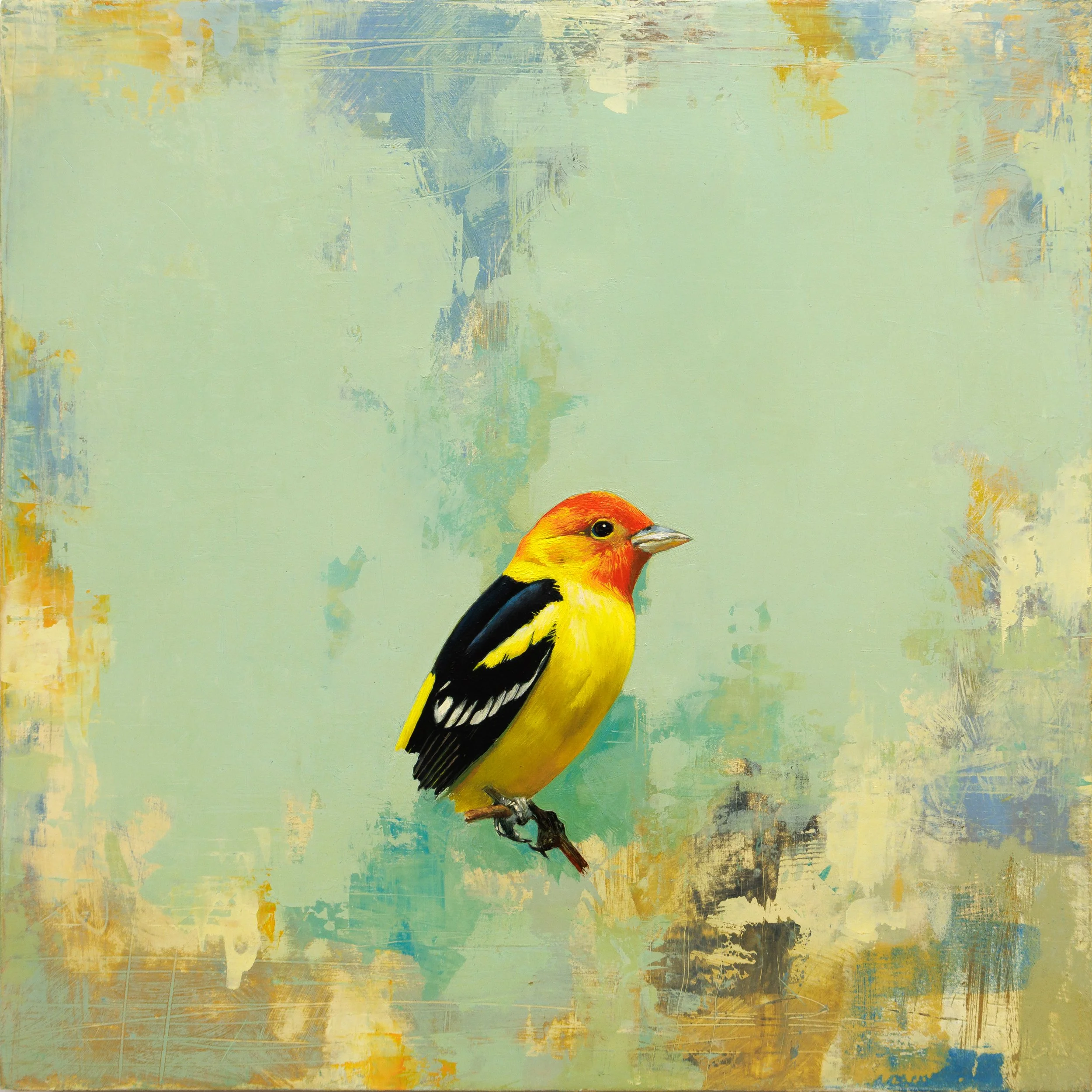   Do You Still Come Around?  2025 oil on panel 12 x 12 inches  available at  The Haen Gallery  