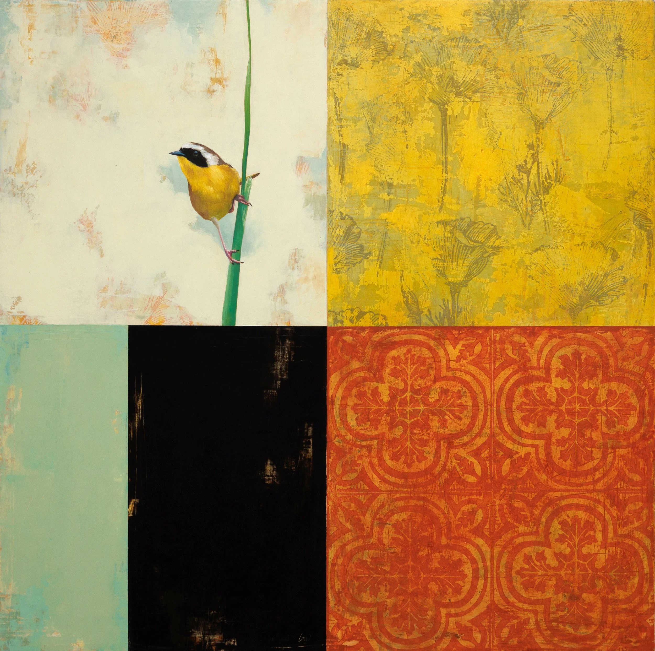  Near and Far  2025 oil on panel 20 × 20 inches  available at  The Haen Gallery  