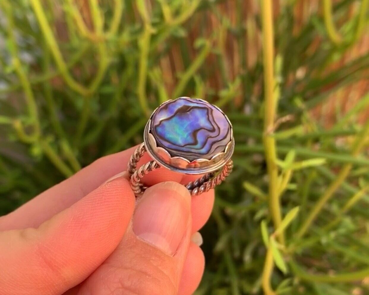 Abalone Sterling Ring $120