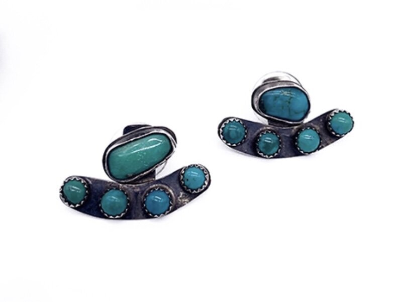 Turquoise Hugger Earrings $350