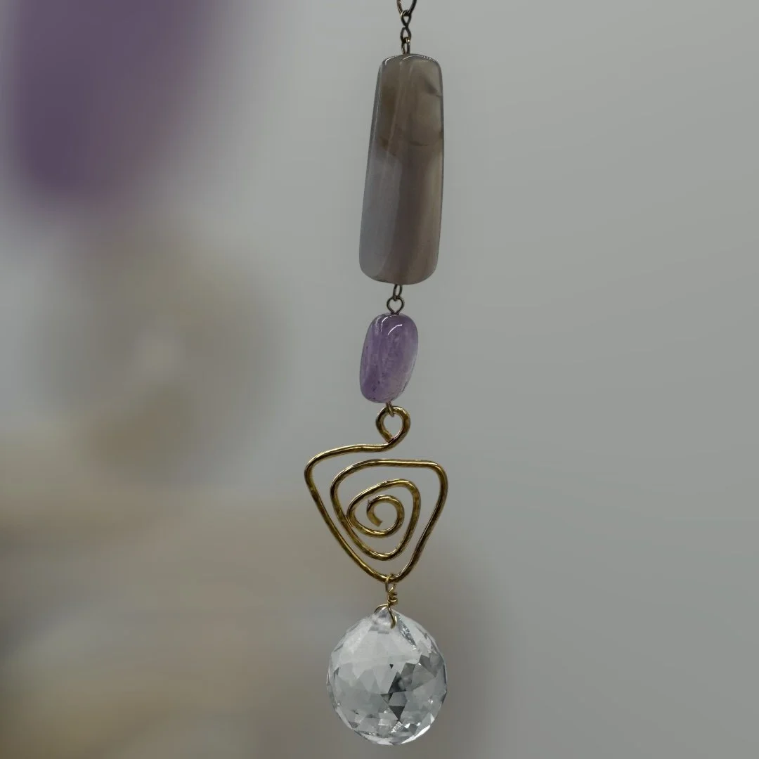 Amethyst and Agate Sun Catcher