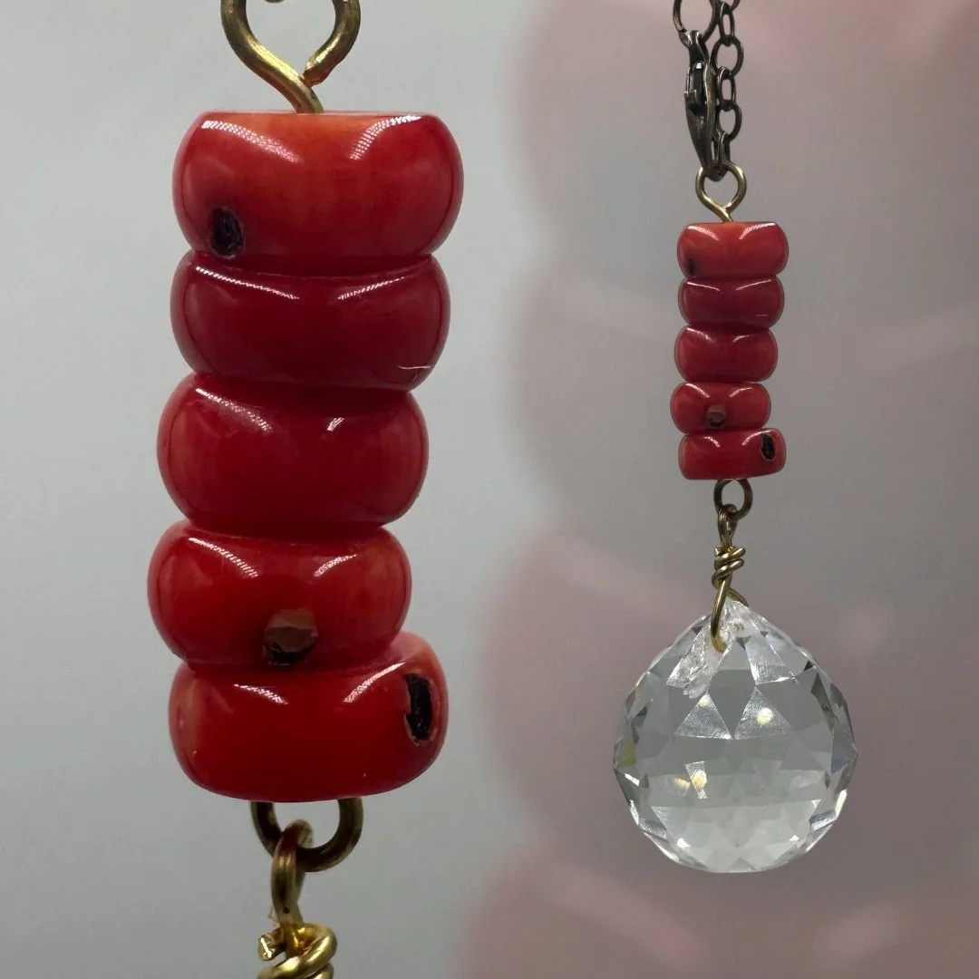 Red Bamboo Coral Sun Catcher