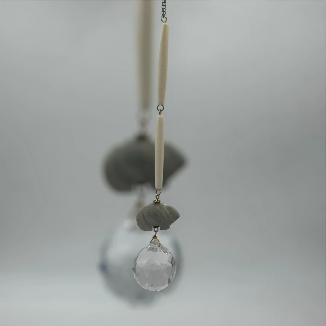 Traveling Bear Brass Sun Catcher