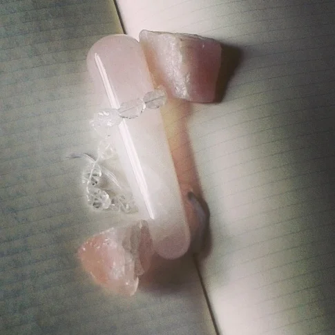 Rose Quartz and tanzanite