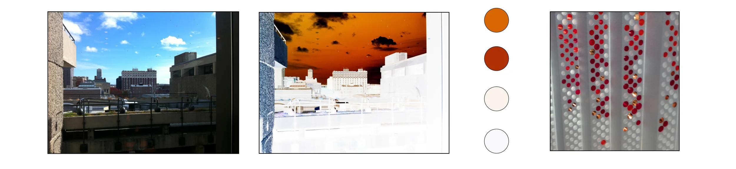 Color inversion and pixelation