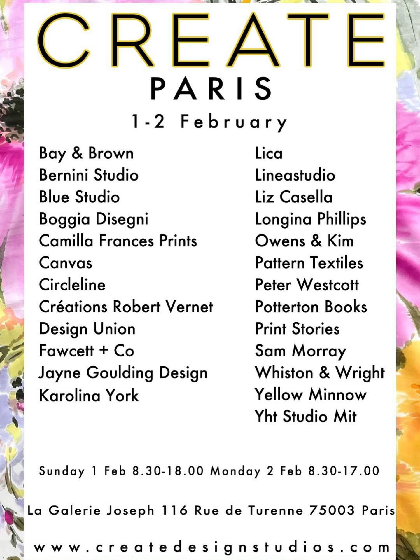 Looking forward to joining the @create_designers textile studio show, next Sunday in Paris 🎨🪡🖌️

⭐️New collection of embroideries ⭐️

&bull; February 1st and 2nd
&bull; 8.30am to 6pm on Sunday 
&bull; 8.30am to 4.30pm on Monday 

La Galerie Joseph