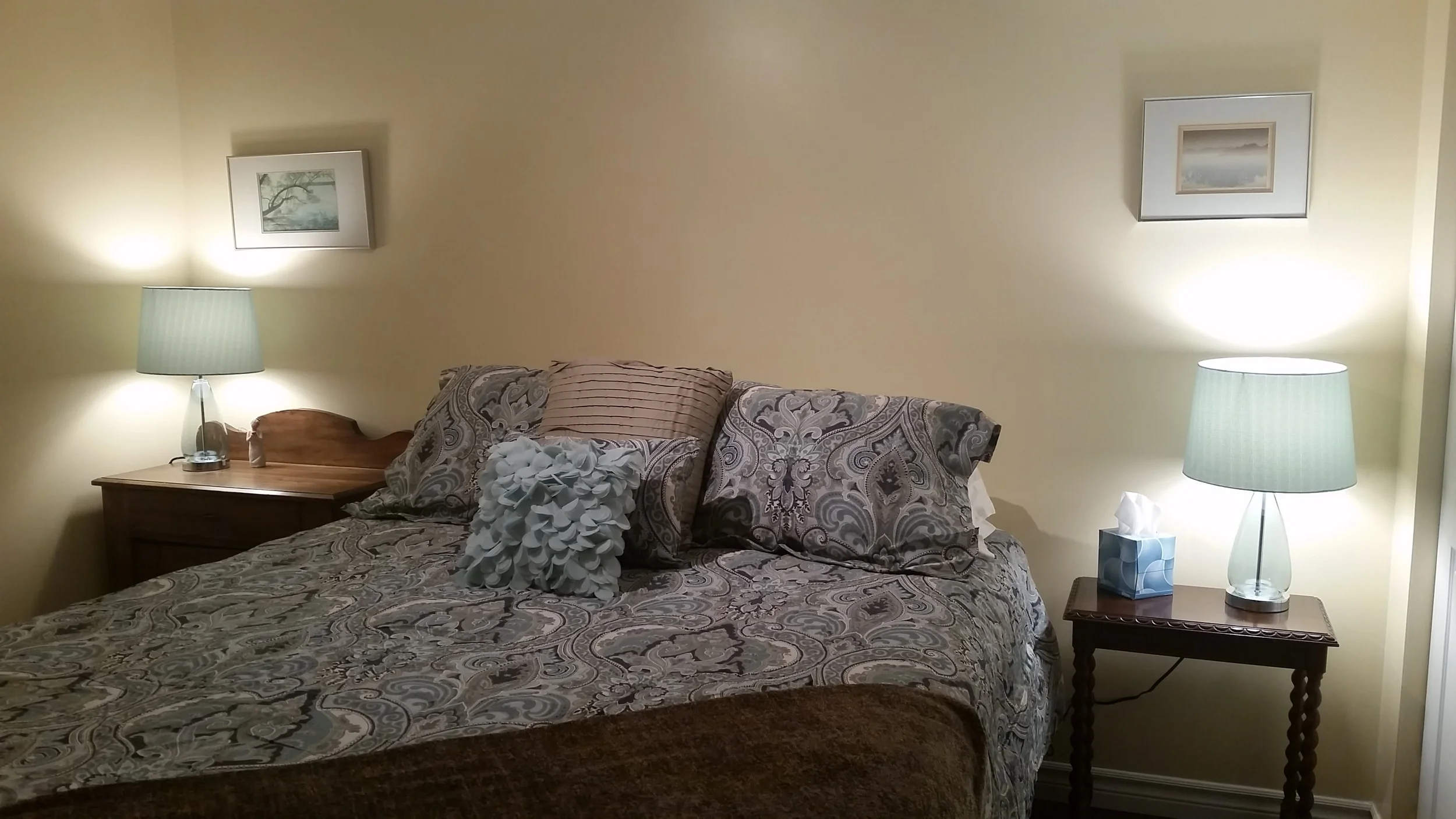 Using items the homeowners had, this bedroom was updated for less than $400!