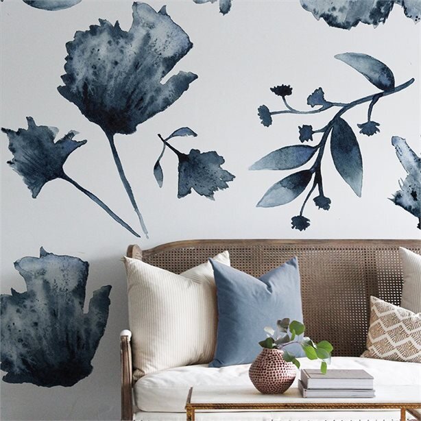 Blue Floral Wall Decal.jpg