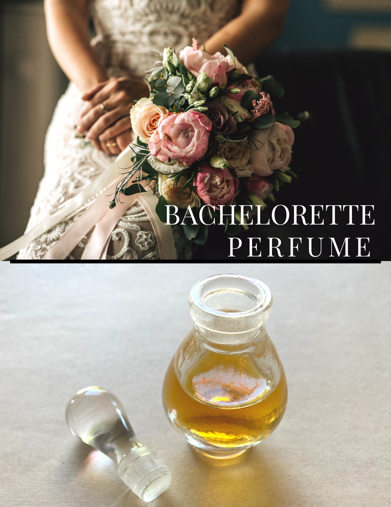 Bridal Perfume / Perfume Bachelorette Party — Collage with Nature