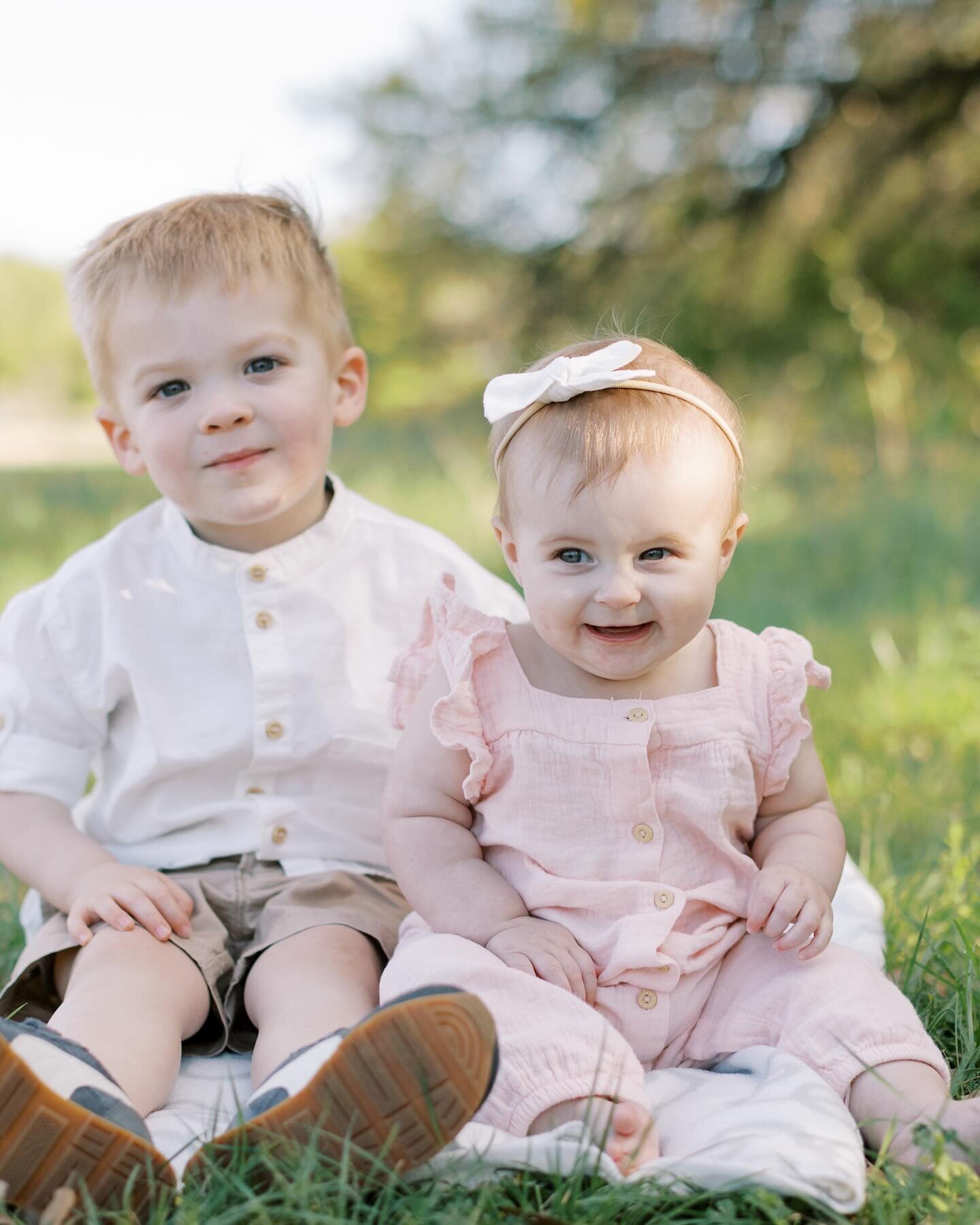 The sweetest family 🥹 Cal, what a great big brother you are!! I loved seeing him love on his sweet sis 💚