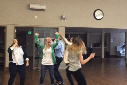 As you can see, staff was pretty excited about this announcement...