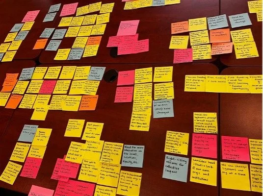 Using grounded theory, Amber & Symetria found 10 themes from our feb/march reflections