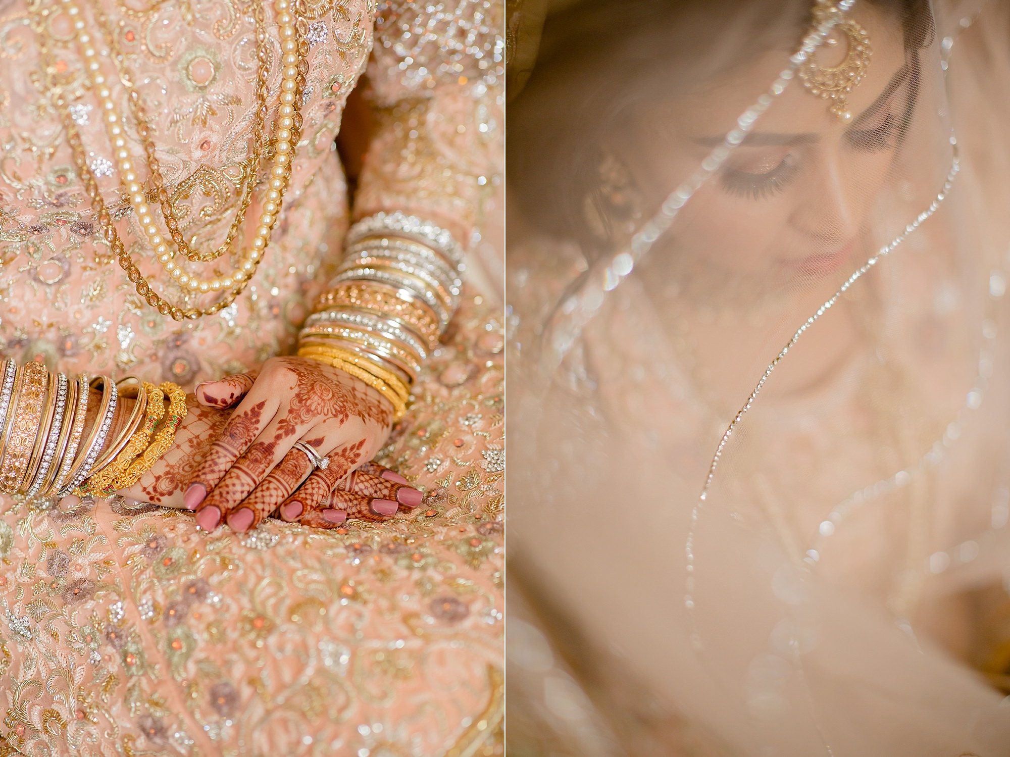 Asian Bride portraits at Hilton Hall, Wolverhampton