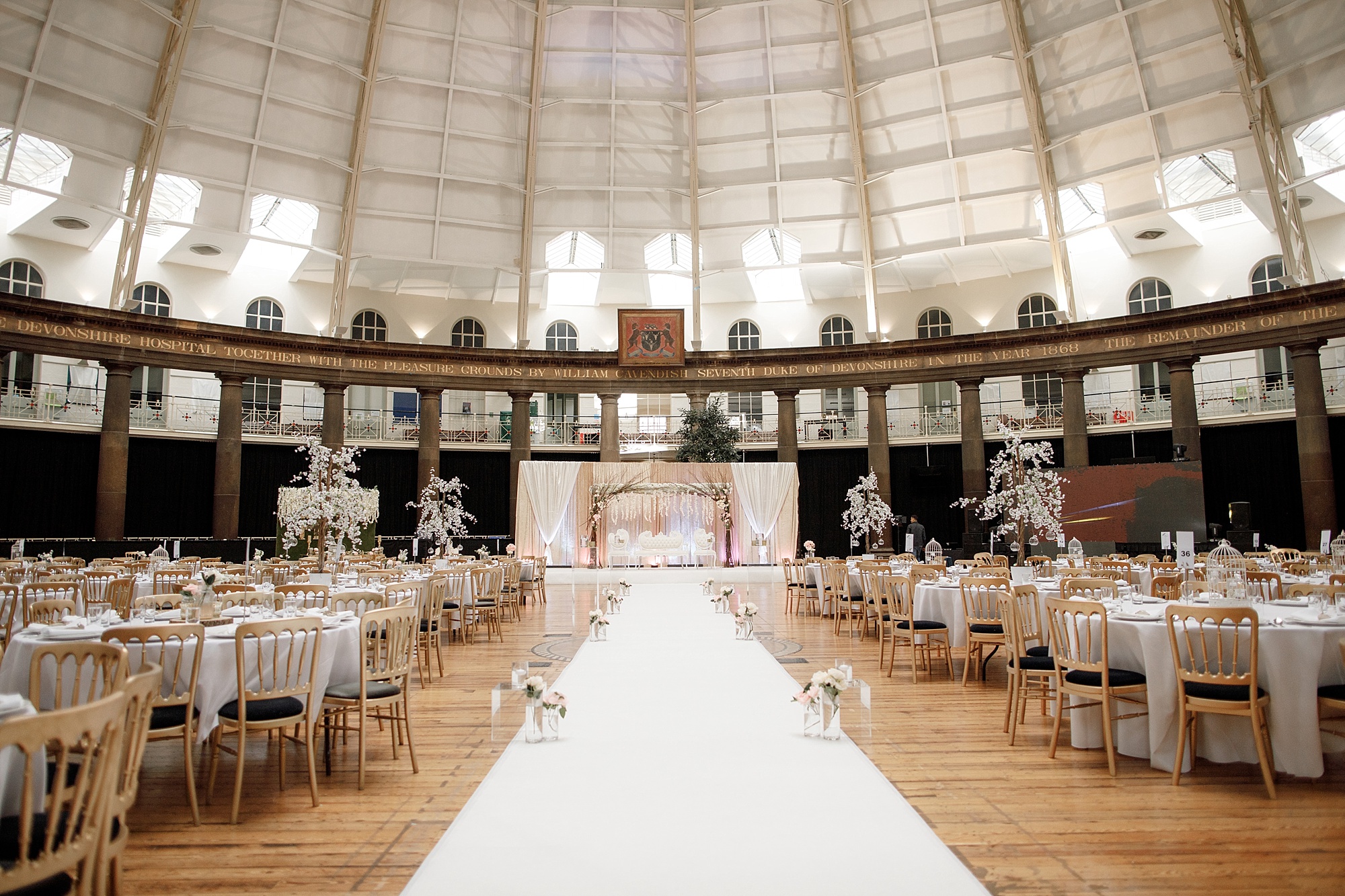 Wedding venue details photography at Devonshire Dome