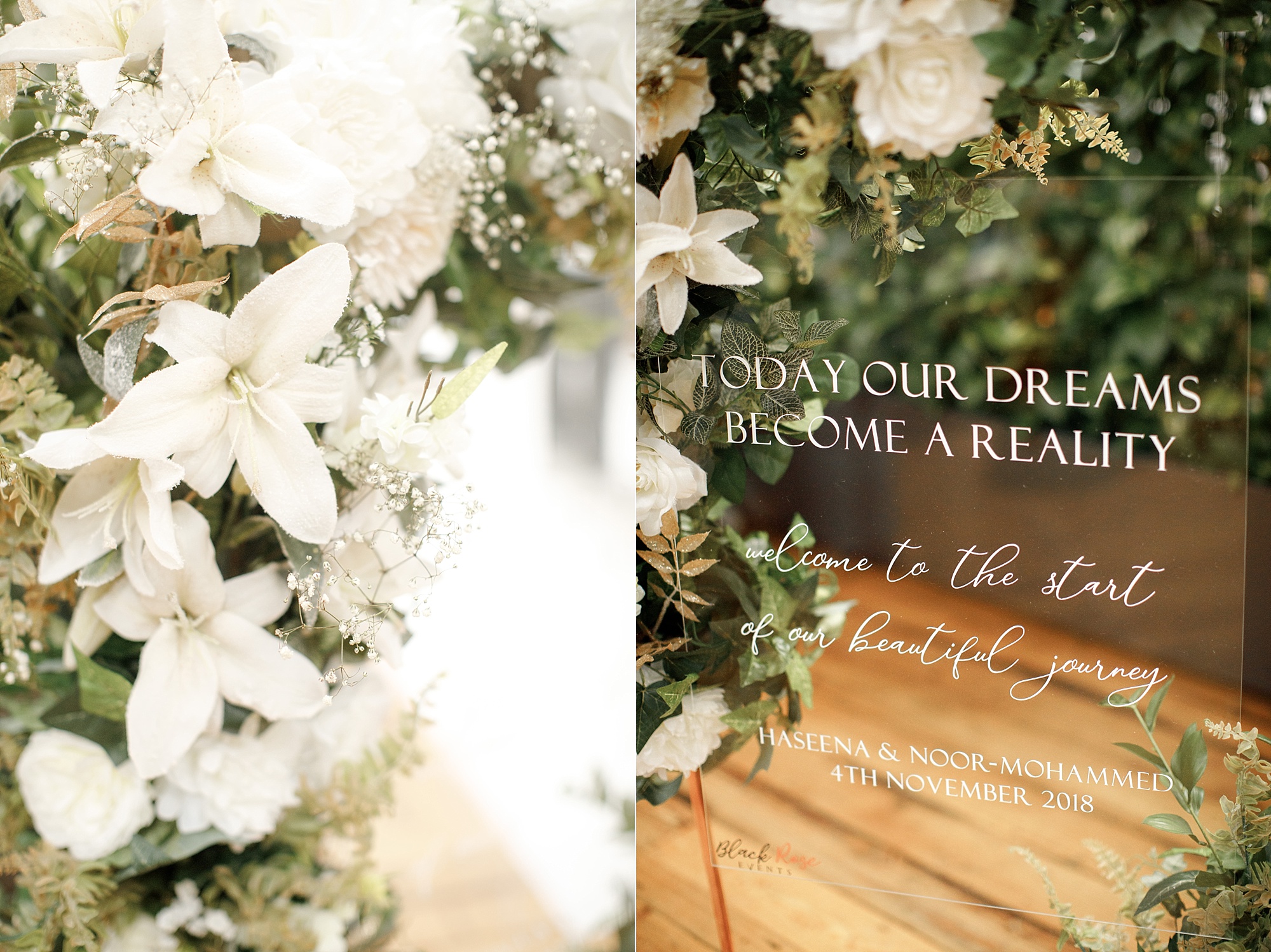 Wedding decor details photography at Devonshire Dome