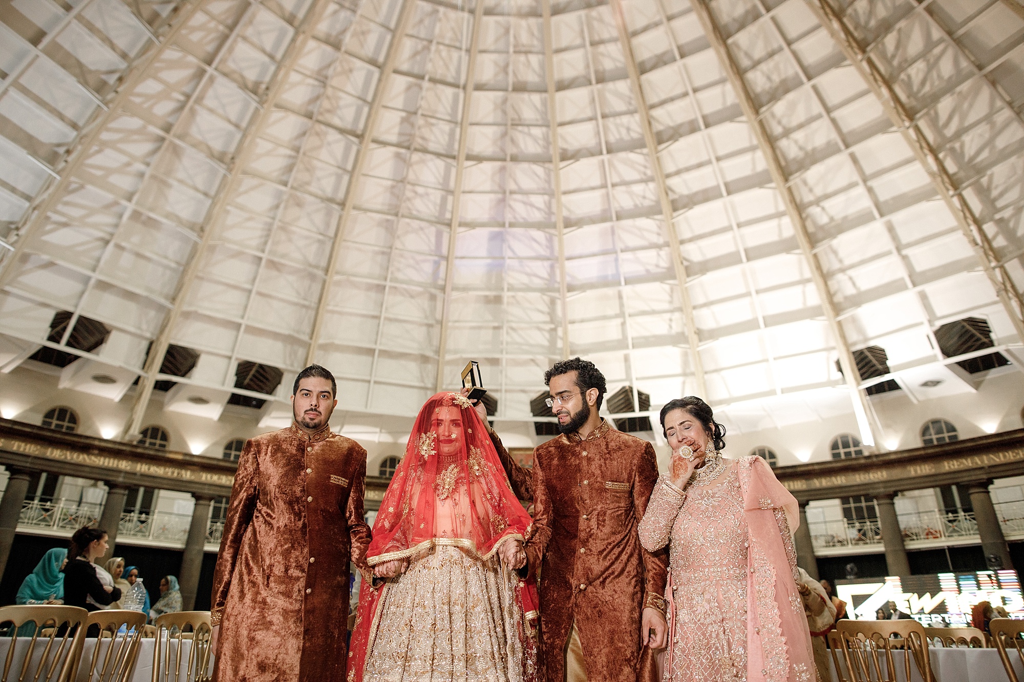 Pakistani Wedding rukhsati photography at Devonshire Dome