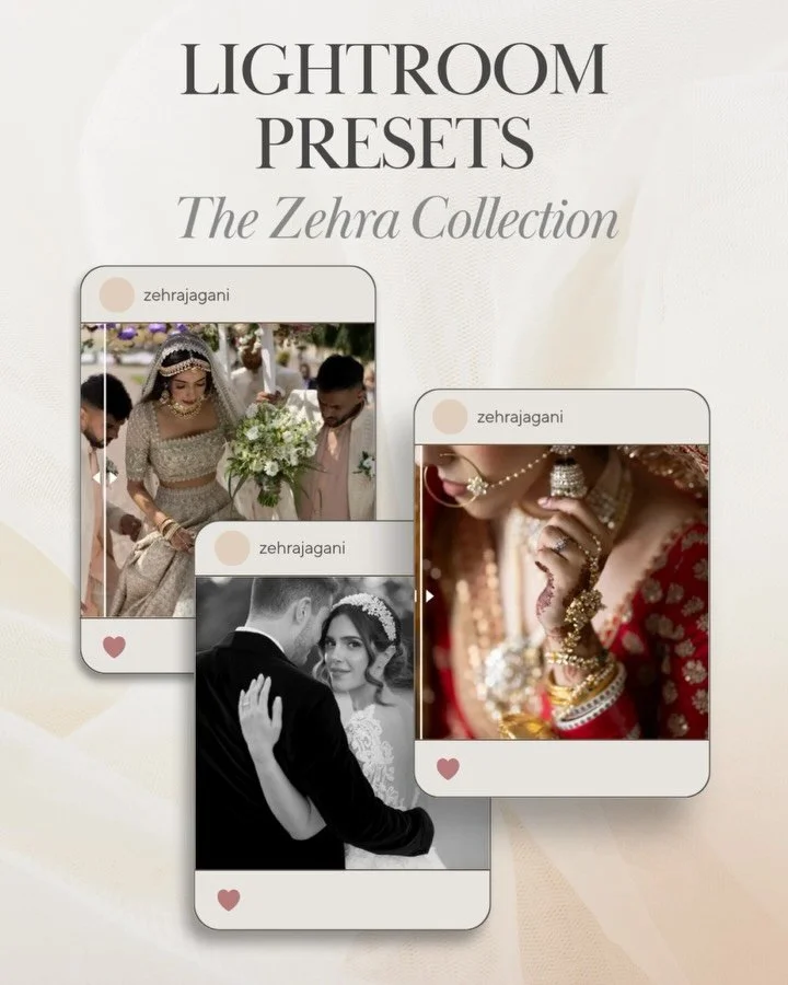 It&rsquo;s finally here! My new collection of presets 💗. 

These are the EXACT tones and finishes I use as a professional Asian wedding photographer, the same timeless touch my brides adore, now in your hands. 

These presets will bring consistency,