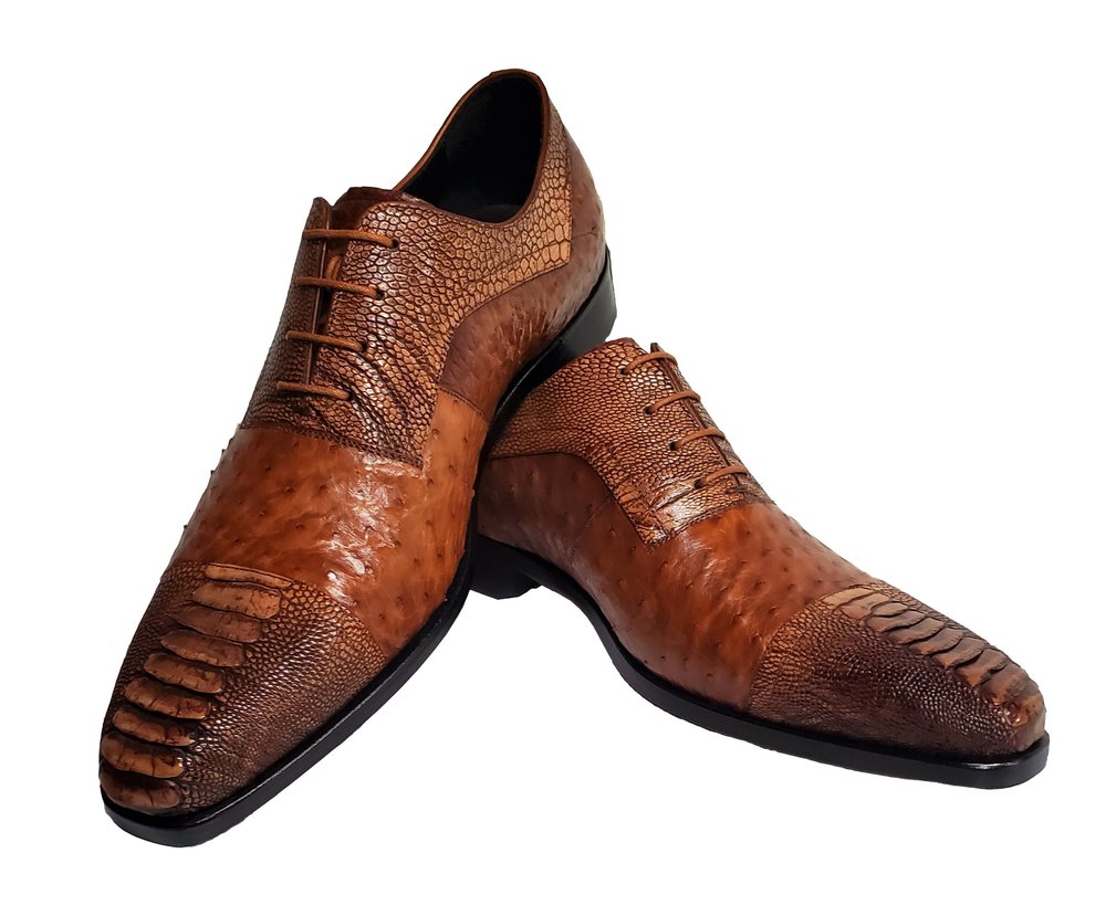 Classic - Made of Ostrich skin with leather sole  Continental Fine Shoes