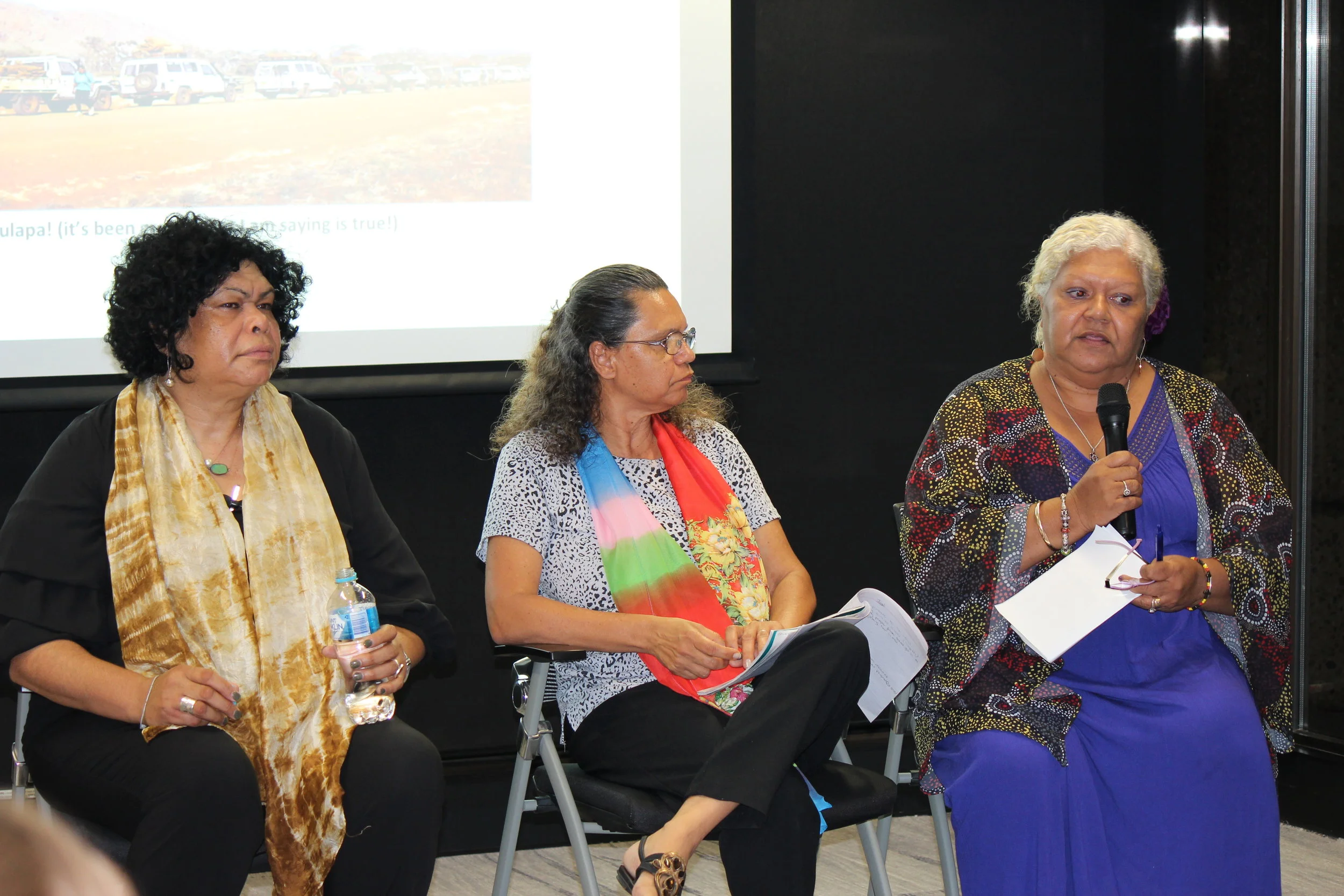 Left to right: Andrea Mason, Kayleen Manton and Sharon Minniecon