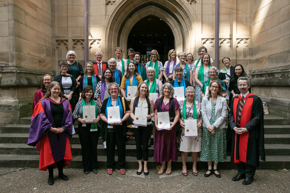  The Mary Andrews College Class of 2021 together with the faculty of Mary Andrews College; ADM’s CEO, Rev. Jo Gibbs and Prof. James Dalziel, Dean and CEO of the Australian College of Theology. 