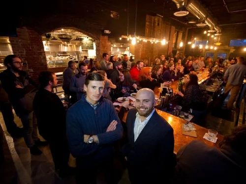 Galley Group Founders, Tyler Benson (left) and Benjamin Mantica (right) at Smallman Galley ( Photo credit Jeff Swensen)