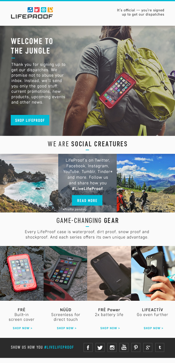 Lifeproof E-newsletter