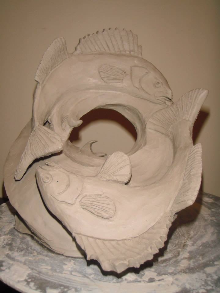   Clay model for  Mobius Fish&nbsp;       8'x8'x8'  Snow Sculpture  St. Paul Winter Carnival&nbsp;  2014 
