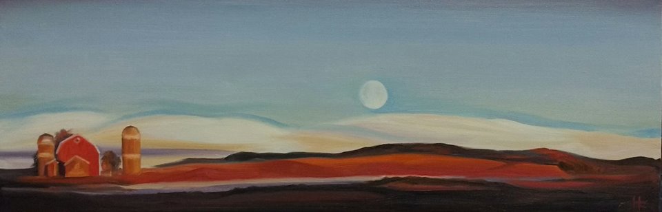 "Farm at Moonrise"