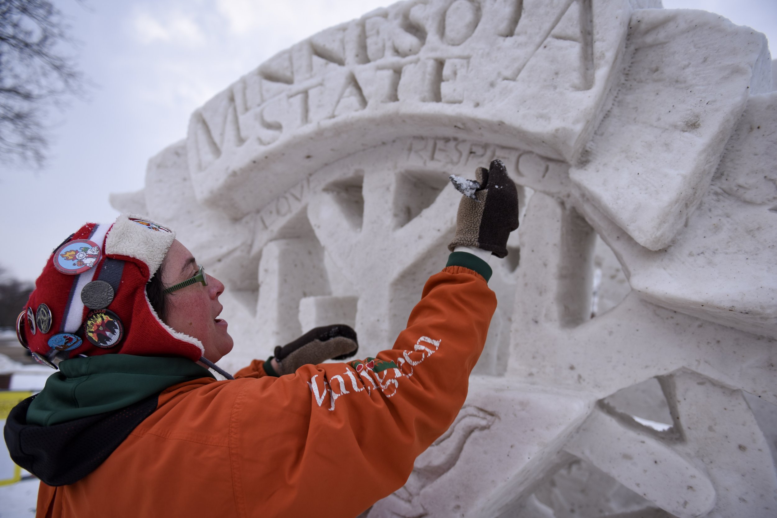  Copywrite By Gage Curetonhttps://www.keyc.com/2021/02/04/snow-sculptors-minnesota-state-university-mankato-shape-school-spirit-native-american-culture/ 