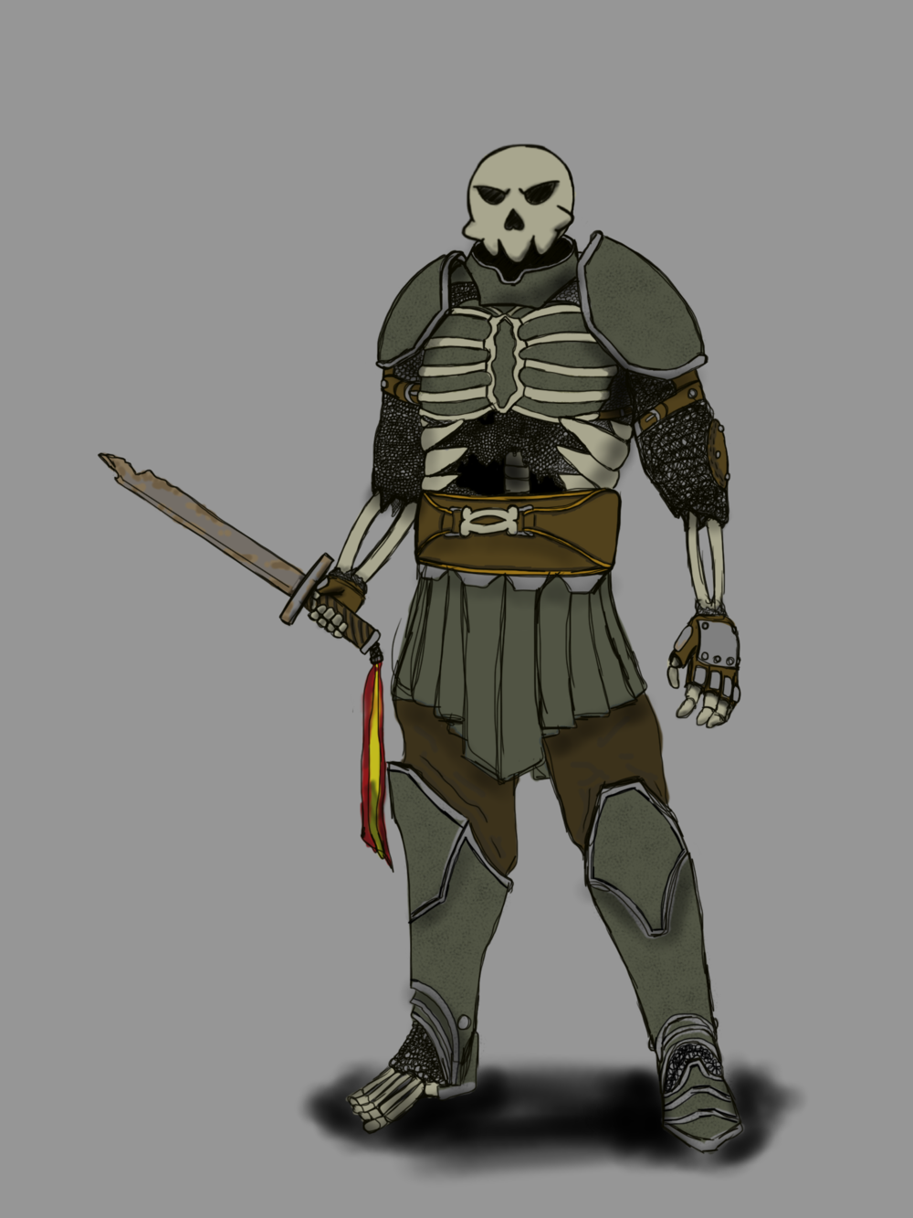 Skeleton Soldier concept for an adventure game I am designing