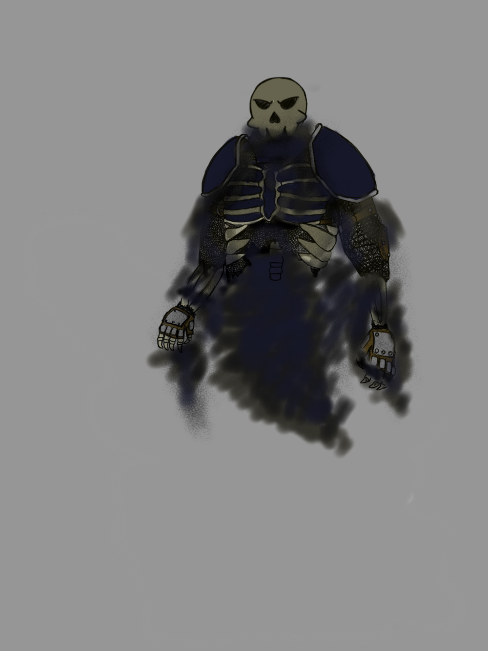 Skeletal Warlock concept for an adventure game I am designing